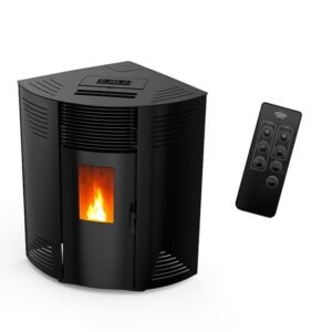 Salamandra a pellets de canto Iseos 12,2 kW Preto Sannover