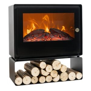 Salamandra Elétrica de chão 2000W 48X21X53 cm preto Pureline