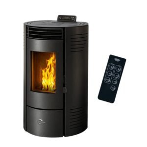 Salamandra a pellets Azora 11,6 kW Preto Sannover